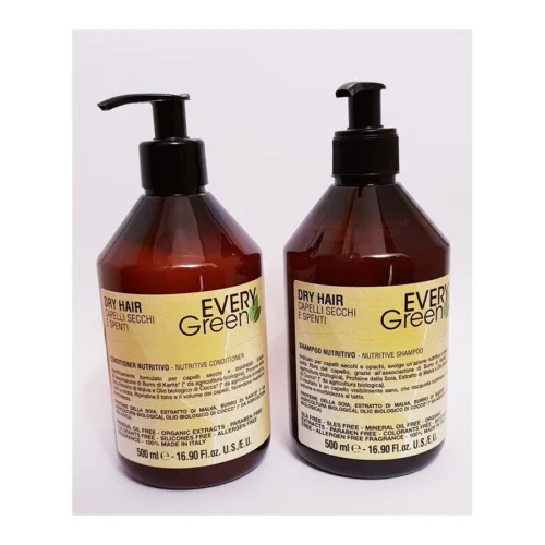 EveryGreen Dry Hair Комплект Питательный шампунь 500ml + Кондиционер 500ml для сухих волос