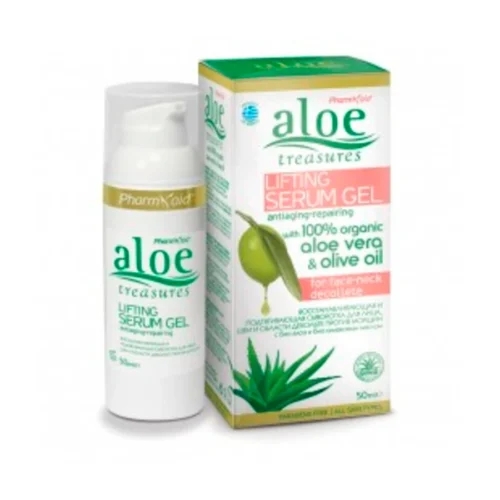 Aloe Treasures Facial Lifting Serum Gel Подтягивающая сыворотка для лица, шеи и области декольте, 50ml