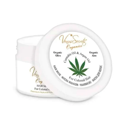 VENUS SECRETS COLORED HAIR MASK CANNABIS&ARGAN OIL, МАСКА ДЛЯ ОКРАШЕННЫХ ВОЛОС КАНАБИС И АРГАН, 280ML