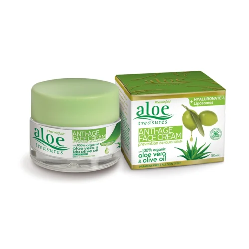 Aloe Treasures Антивозрастной крем для лица с алое вера, 50ml