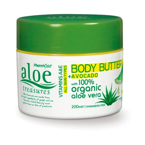 Aloe Treasures Body Butter Avocado увлажняющее крем-масло для тела с маслом авокадо, 200ml
