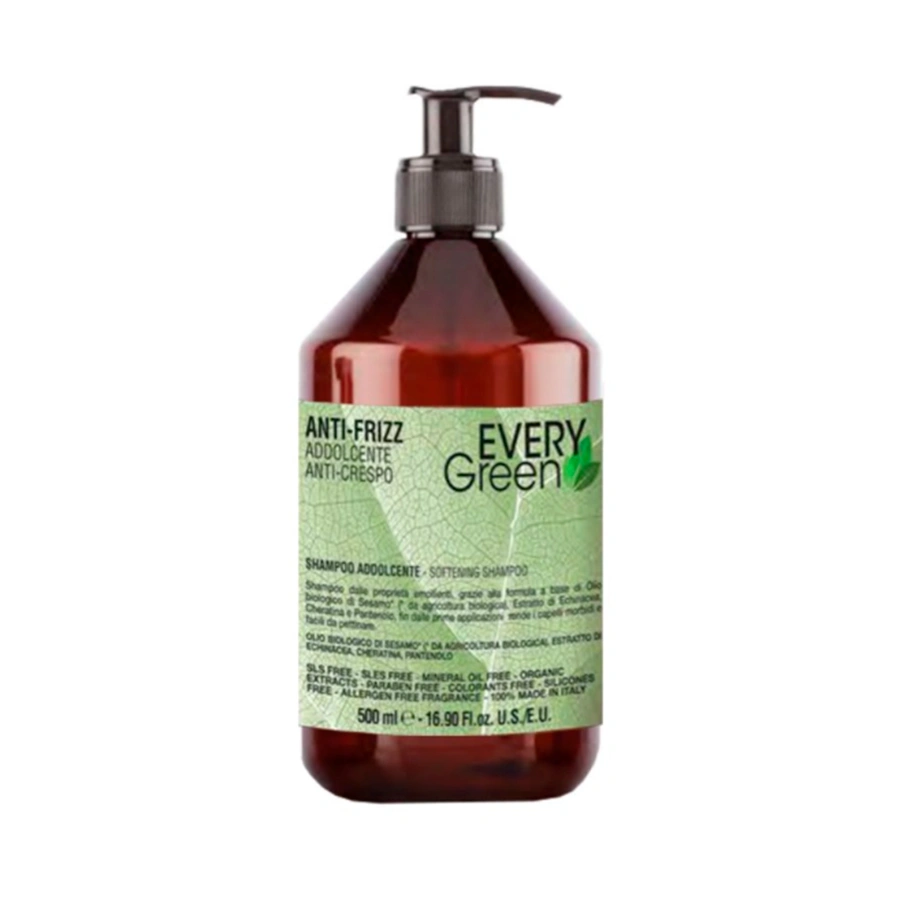 EveryGreen Anti-Frizz Shampoo шампунь для тусклых вьющихся волос с увлажняющим действием, 500ml