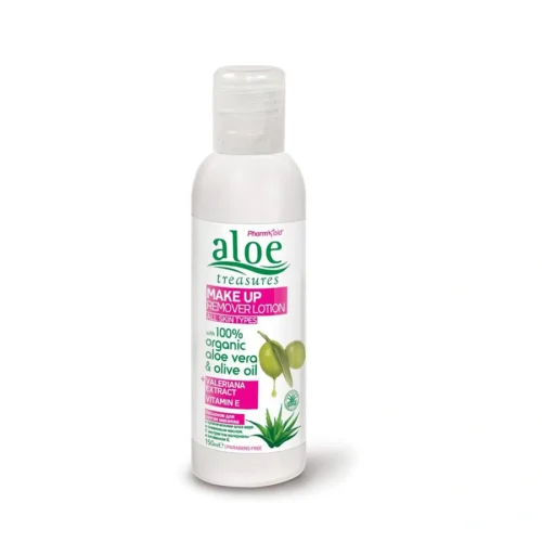ALOE TREASURES Make Up Remover Lotion,  Нежное очищающее молочко для лица и шеи, 150ml