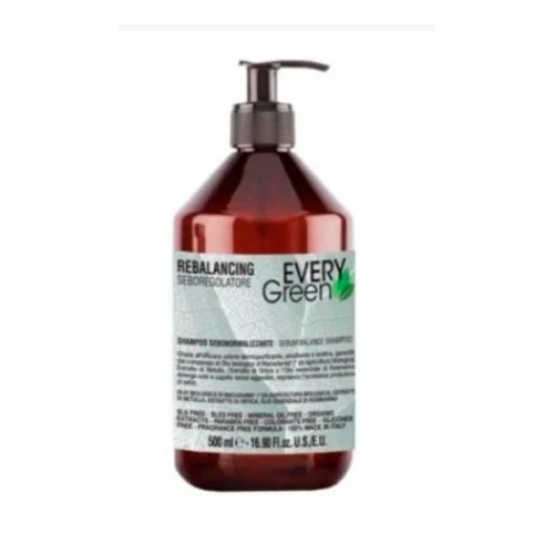 EveryGreen Sebum Balance Shampoo Очищающий шампунь для жирной кожи головы, 500ml