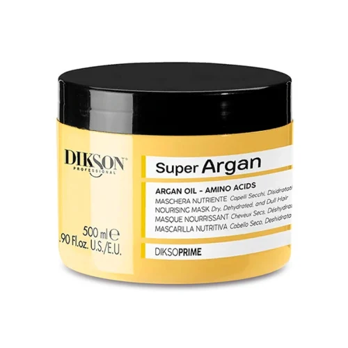 DIKSOPRIME. SUPER ARGAN.MASK.  Маска для сухих, блондинистых, тусклых волос с аргановым маслом и аминокислотами, 500ml