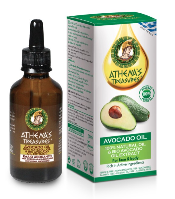 Athenas Treasures Natural Avocado 100% Bio Oil, Натуральное Эфирное Масло Авокадо, 50ml