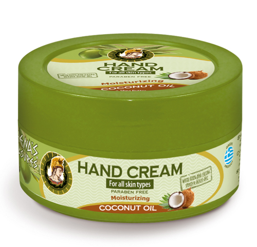 Athenas Treasures Hand Cream Coconut, Крем для рук с оливковым и кокосовым маслом, 75ml
