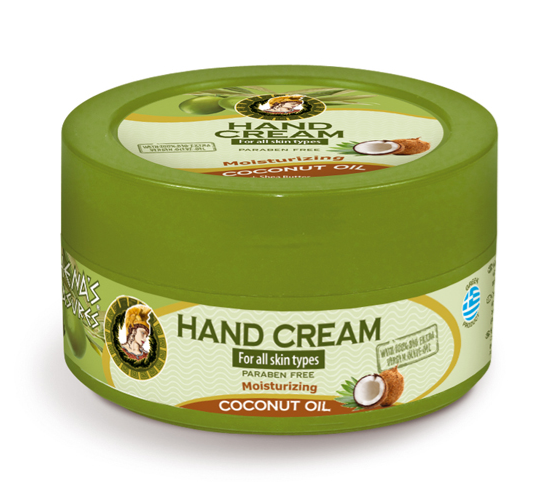 Athenas Treasures Hand Cream Coconut, Крем для рук с оливковым и кокосовым маслом, 75ml